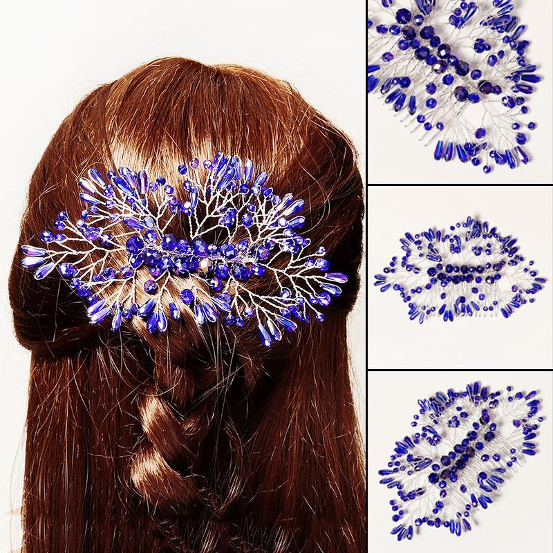 

Hair Clips & Barrettes Handmade Accessories Beaded Crystal Decoration Band For Women Party ML, Golden;silver