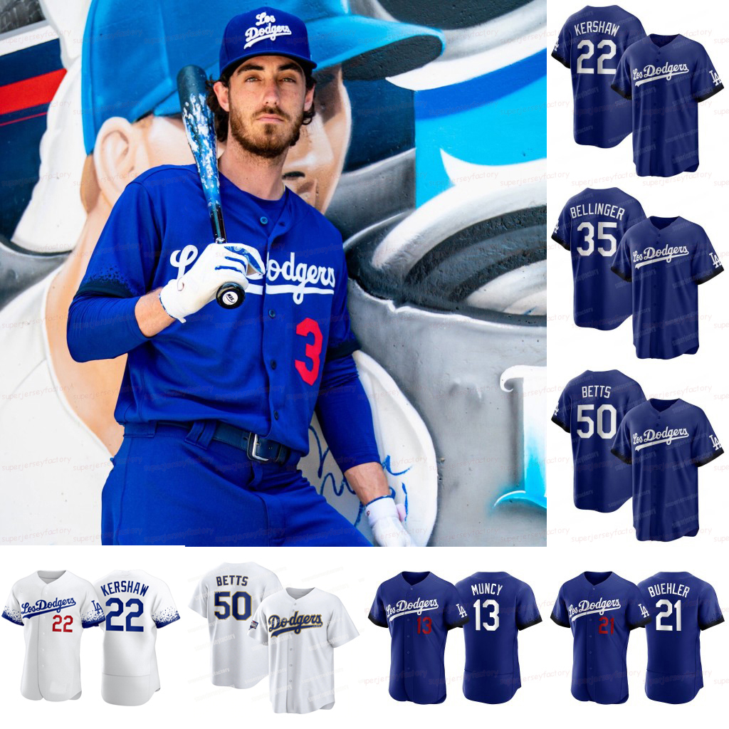 

Dodgers 2021 City Connect Gold Program Jersey Max Muncy Mookie Betts Julio Urias Max Scherzer Turner Corey Seager Clayton Kershaw Cody Bellinger Pujols Hamels, Player´s versions blue