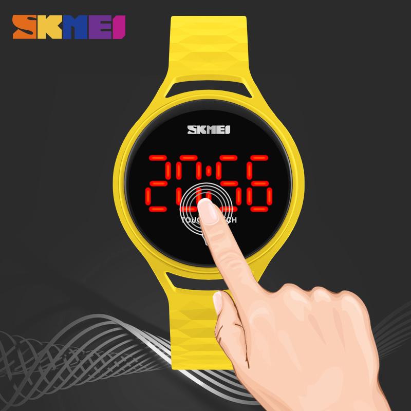 

Sport Woman Watch Touch Screen LED Display Fashion Casual 3bar Waterproof Ladies Digital Wristwatches 1230 Relogio, Slivery;brown