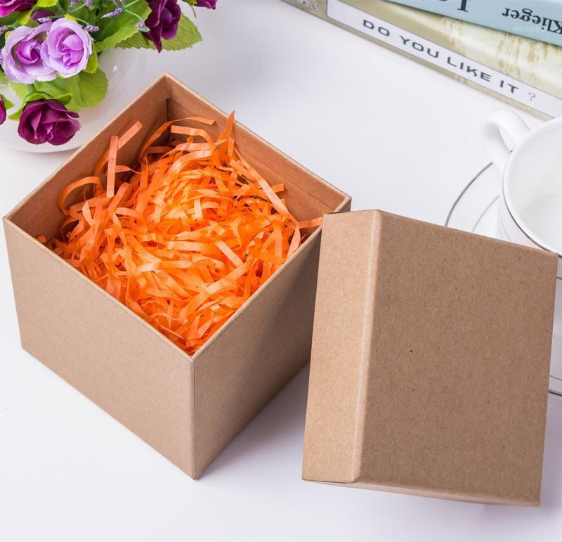 

Gift Wrap 10x10x10cm Square Kraft Cardboard Box Birthday Packaging Carton Toy Perfume Comestic Packing 1PC