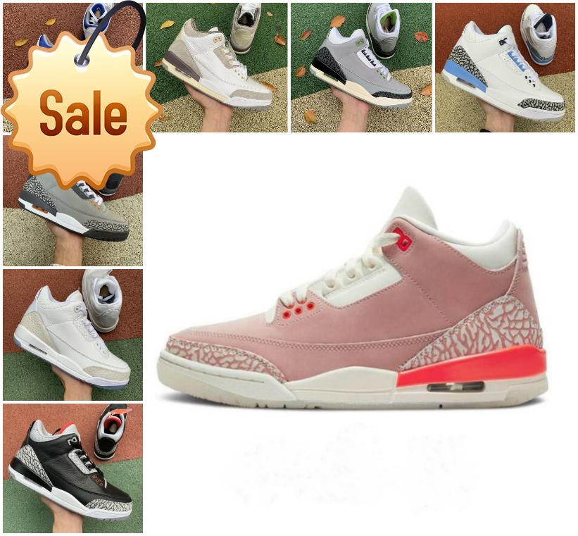 

Rust Pink Basketball Shoes 3s 3 Fragment Black Cement Michigan A Ma Maniere Fire Red Racer Blue Cool Grey Court Purple Laser Orange Unc Men, 3 white cement