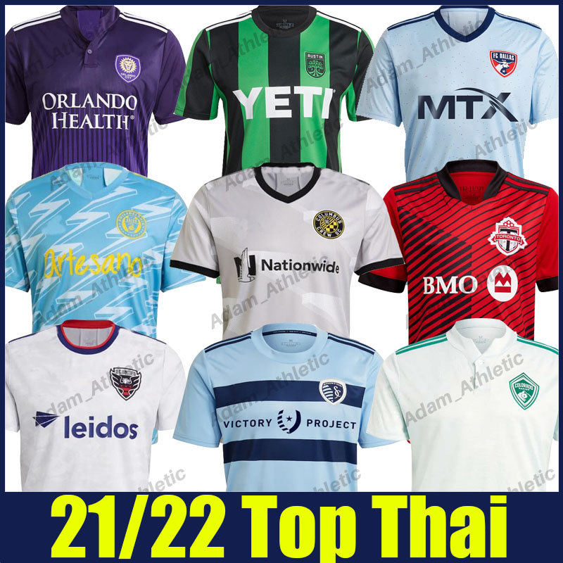

MLS soccer jerseys 2021 2022 Austin Orlando City Philadelphia Union football jersey Colorado Columbus Toronto FC uniforms D.C. United Sporting Kansas shirts top thai, Black