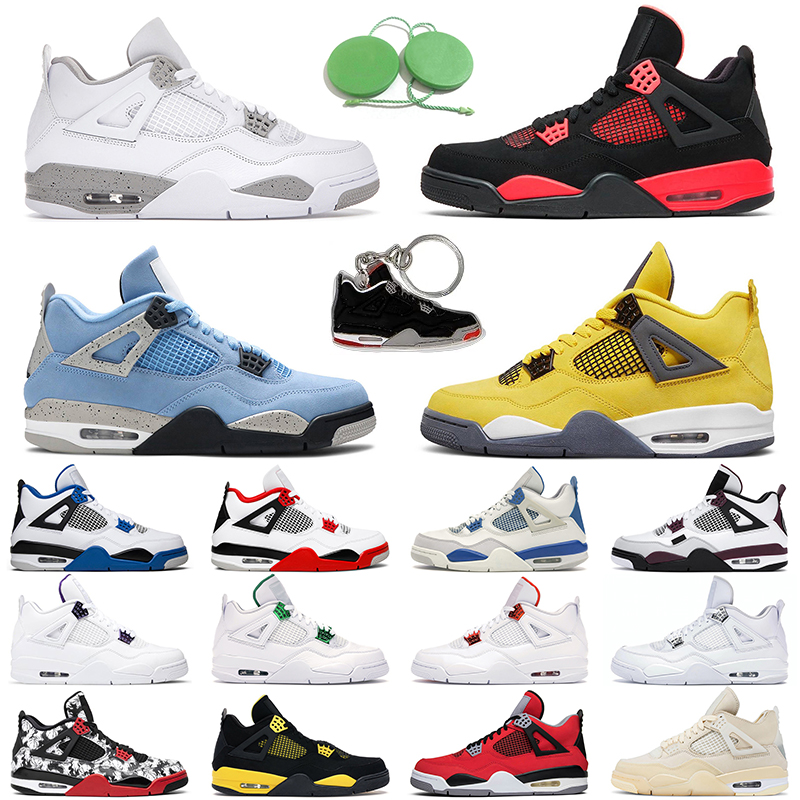 

4 Retro Basketball Shoe 4s University Blue Taupe Haze White Cement Sail back cat mens trainer outdoor sports sneakers, Nostalgia