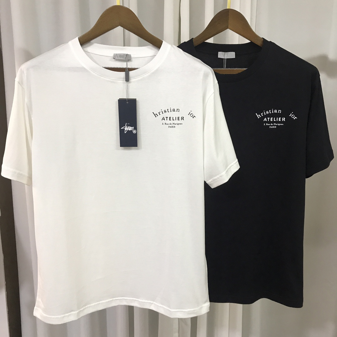

20ss Mens T shirt Designer 3D Letters Printed Stylist Casual Summer Breathable Clothing Men Women Top Quality Clothes Couples Tees Wholesale, White;black