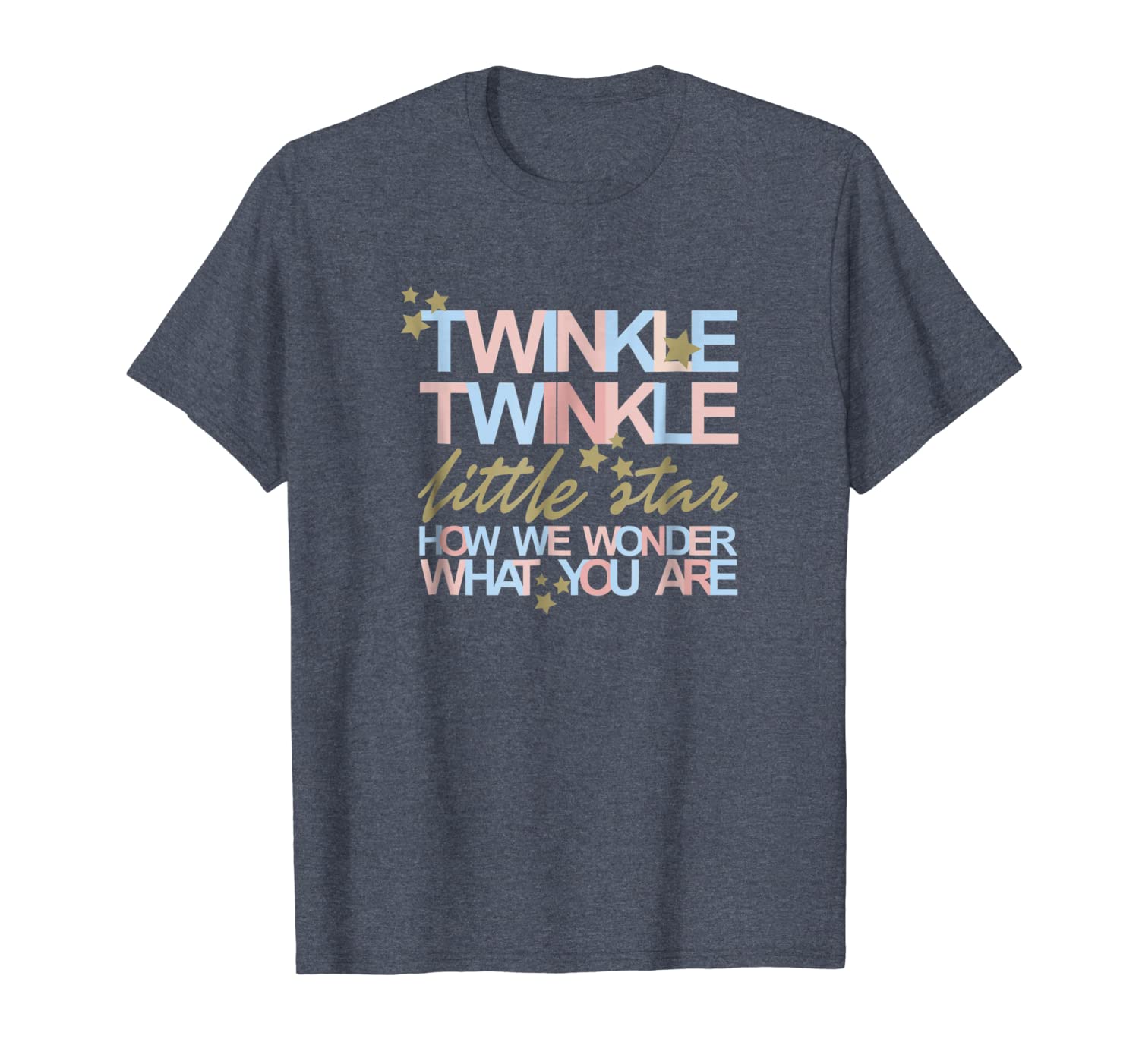 

How We Wonder What You Are - Twinkle Star T Shirt, White;black