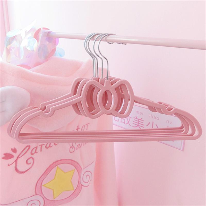 

Street Stall Butterfly Heart-shaped Pink Girl Heart Hanger Plastic Non-slip Home Student Dormitory Cute Clothes Support Hangers & Racks