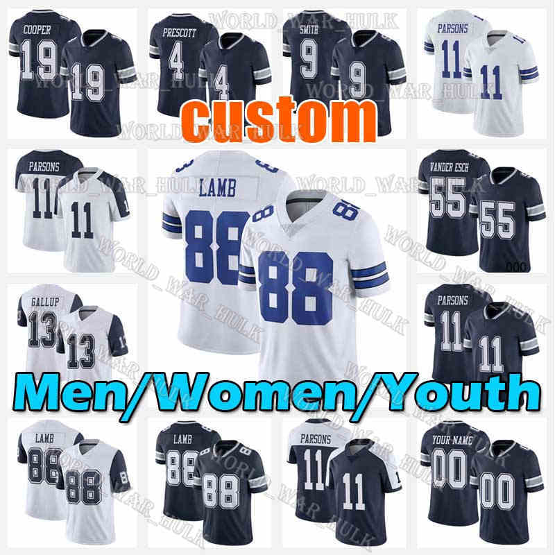 

Dallas''Cowboys''CeeDee Lamb Football Jersey Tyler Smith Trevon Diggs Sam Williams Jalen Tolbert Micah Parsons Dak Prescott Ezekiel Elliott Leighton Vander Esch, Men custom jersey(niuzai)+patch