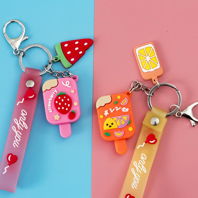 

Interior Decorations Super Kawaii Car Decoration Accessories Anime Color Ice Cream Pendant Key-chain Decor
