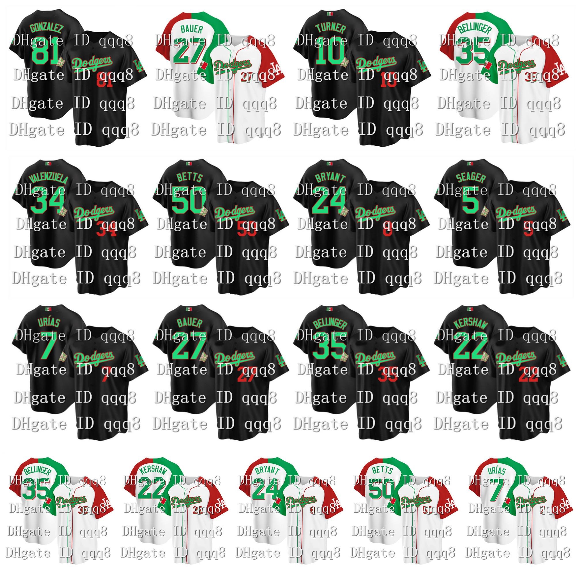 

Los Angeles Julio Urias Jersey Mexico Mookie Betts Trevor Bauer Cody Bellinger Clayton Kershaw Gonzalez Corey Seager Valenzuela Bryant Turner Baseball, Women black