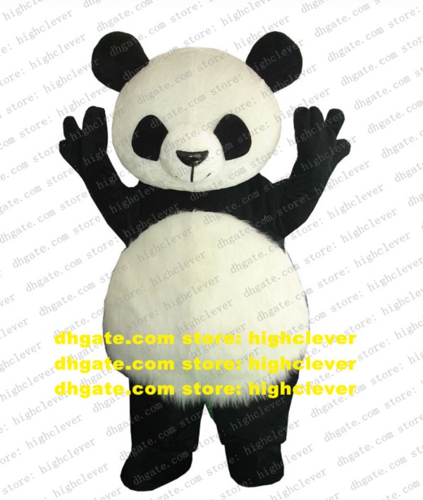 

Lovely Version Chinese Giant Panda Bear Mascot Costume Adult Cartoon Character Drum Up Business Hilarious Funny CX4018 Free Ship, As in photos