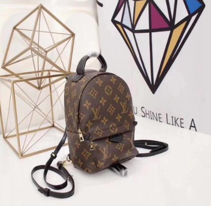 

classic LV LOUIS bag VITTON Unisex Gifts Luxurys Designers Backpacks Men Day Packs Palm Springs Mini Leather Backpack, Red;black