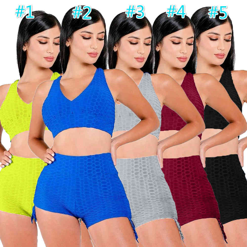 

Summe Designer Women Sports Tracksuits Sexy Two Pieces Yoga Outfits Sleeveless Sportswear Jogger Suits Vest Shorts Sweatsuit Plus Size, F1-f5