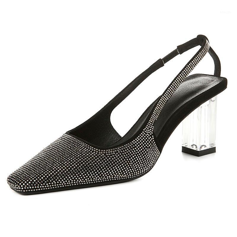 

Dress Shoes Women Sandals 2021 Summer Fashion High Qulaity Gladiator Heels Rhinestone Party Wedding Woman, Nude