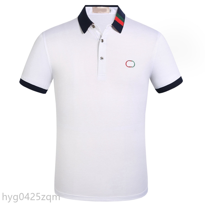 

2021ss Fashion Brand designer polos men Casual T-shirt Embroidered Cotton Shirt High street collar Luxury Polo shirts LPL, White;black