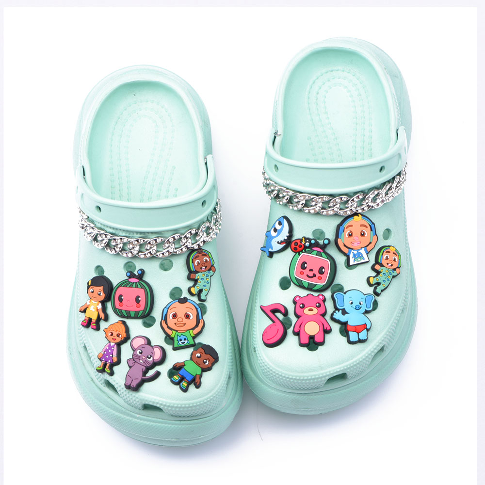 

2022 Custom Cartoon Souvenir PVC designer Shoe Charm Comic Baby Shoe Decoration