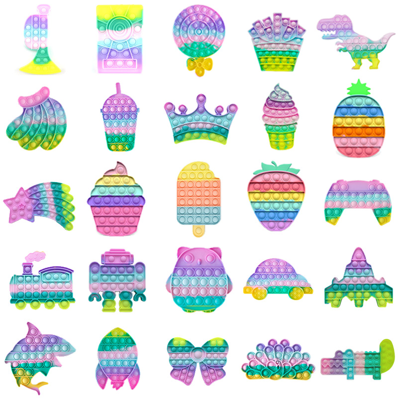 

Among Bubble Rainbow Cute Fidget Kids Toy Its Anti-stress Antistres Adult Reliever Toy for Kid Gift Kawaii Figet Toys Gift