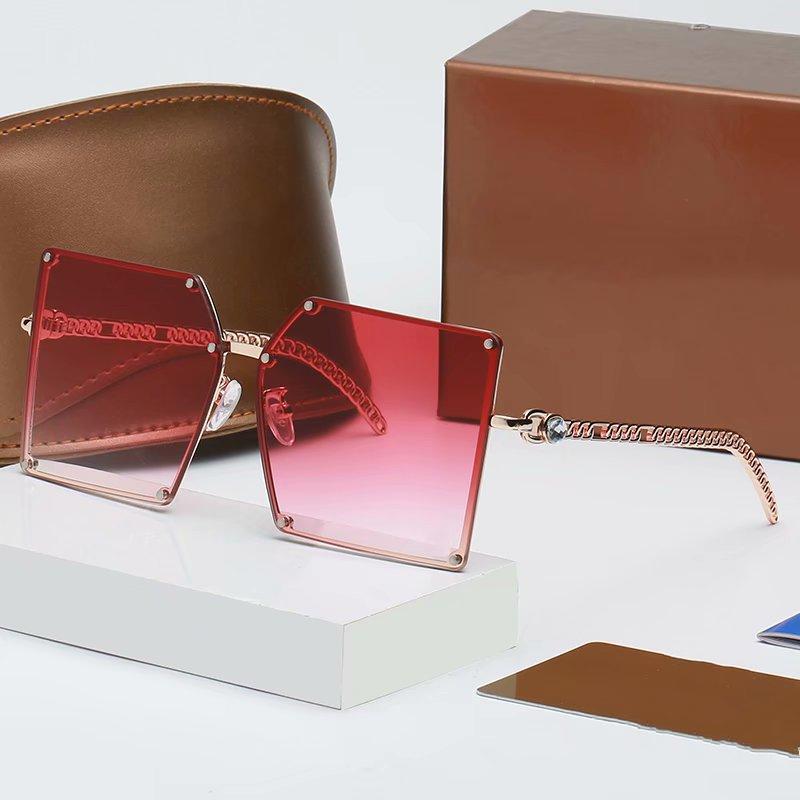 

2021 new Luxur Top Quality Classic Square Sunglasses Designer Brand fashion Womens Sun Glasses Eyewear Metal Glass Lenses with box 2069