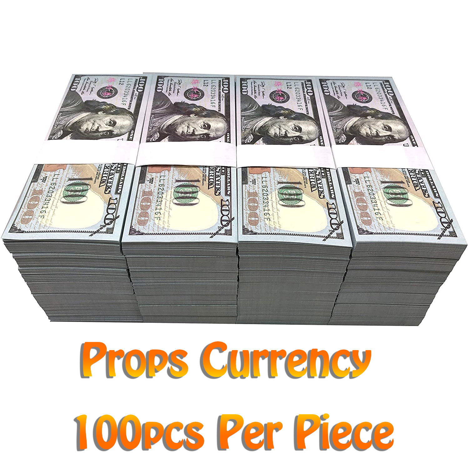 

Movie Prop Money Party Supplies Coin Full Print 2 Sided 2000 Dollar Toy Sets for Kids Birthday Present Music Videos TV Teaching