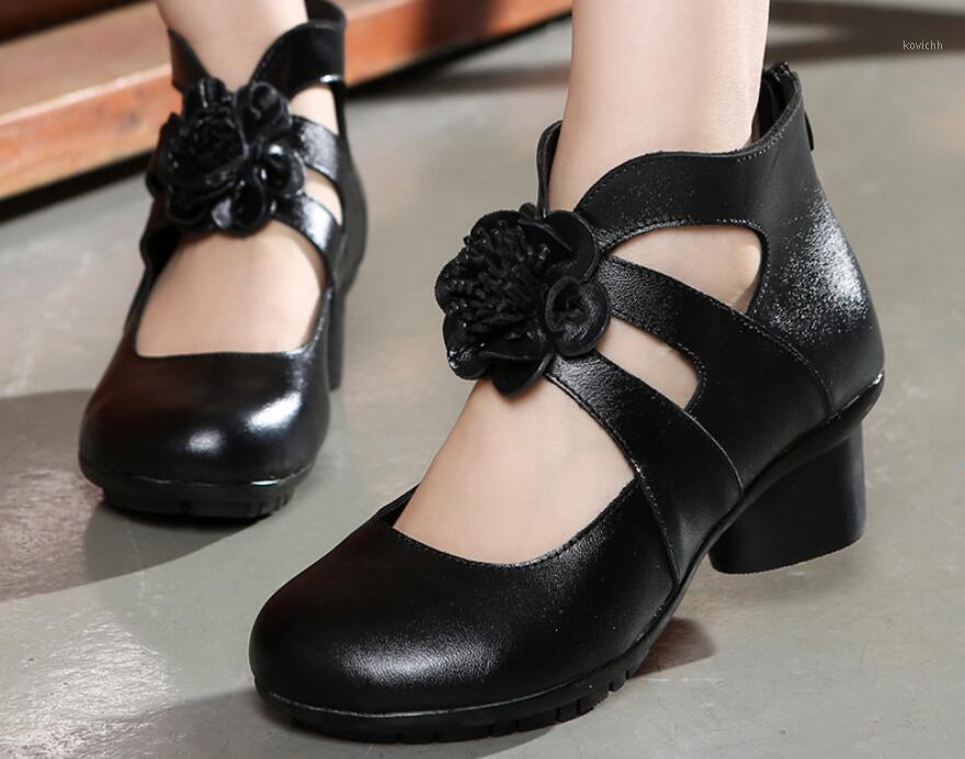 

Woman Fashion Concise Breathable Heels Shoes Genuine Leather Spring And Autumn Pumps Soft Comfortable Women Casual Dress, Purple