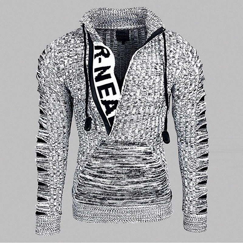 Men's Unisex Pullover Knitted Abstract Stylish Vintage Style Long Sleeve Sweater Cardigans V Neck Fall Winter White Black Brown w2zQ#