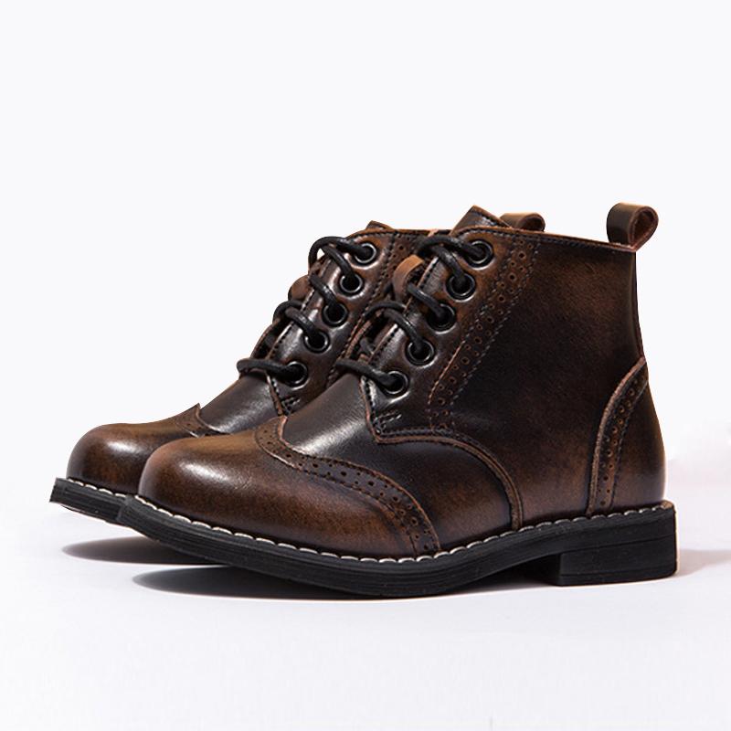 

Boots Kids Winter Genuine Leather Waterproof Children Sneakers Ankle Boys Snow Shoes Fashion Girl Autumn, Black;grey