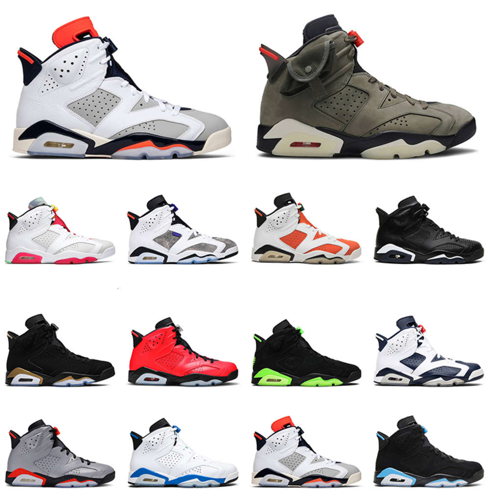 

2021 men basketball shoes 6s unc hare tinker infrared flint black cat dmp 6 mens trainer sports sneakers, Infrared 2019