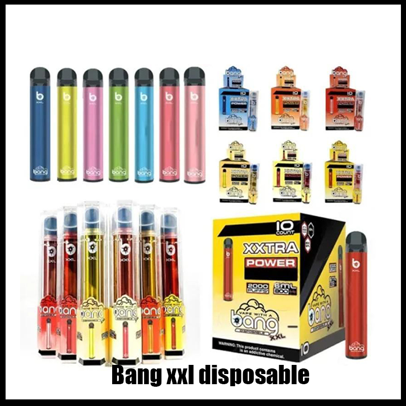 

Bang XXL Disposable Device 800mAh Battery Pre-filled 6ml Pod 2000 Puffs XXtra Kits Vape Pen VS Bar Plus XL Randm Dazzle Pro