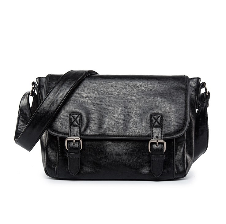 

luxurys Leather Shoulder Bag For Men Casual Crossbody Handbag Messenger Male Side designer Men's Bags, Black