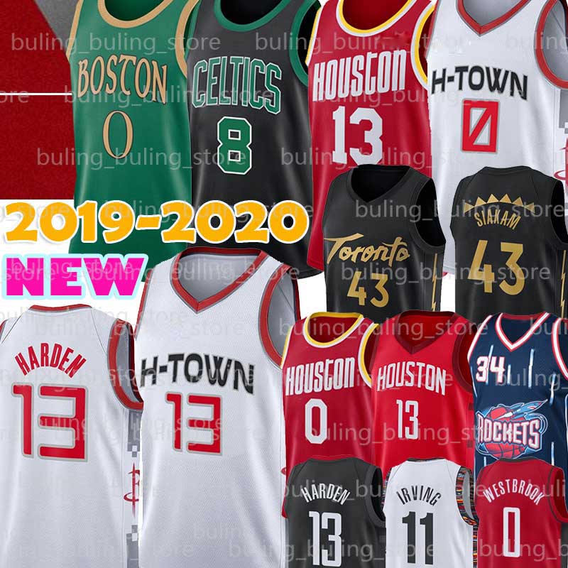 

NCAA Russell 0 Westbrook Jersey James 13 Harden Jayson 0 Tatum Kemba 8 Walker Pascal 43 Siakam Hakeem 34 Olajuwon Basketball Jerseys, Black;red