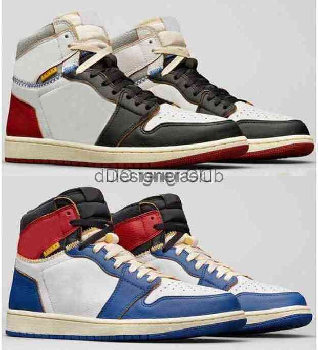 

High Quality UN LA x 1 High OG Black Toe Blue Red Basketball Shoes Men Women 1s Sneakers With Box, With og box