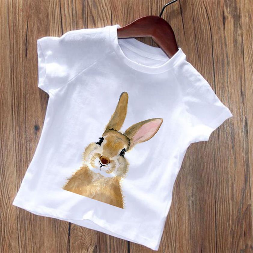 

baby girls elephant rabbit bear giraffe safari cartoon boy art print kids clothes girl t shirt short sleeve, Blue