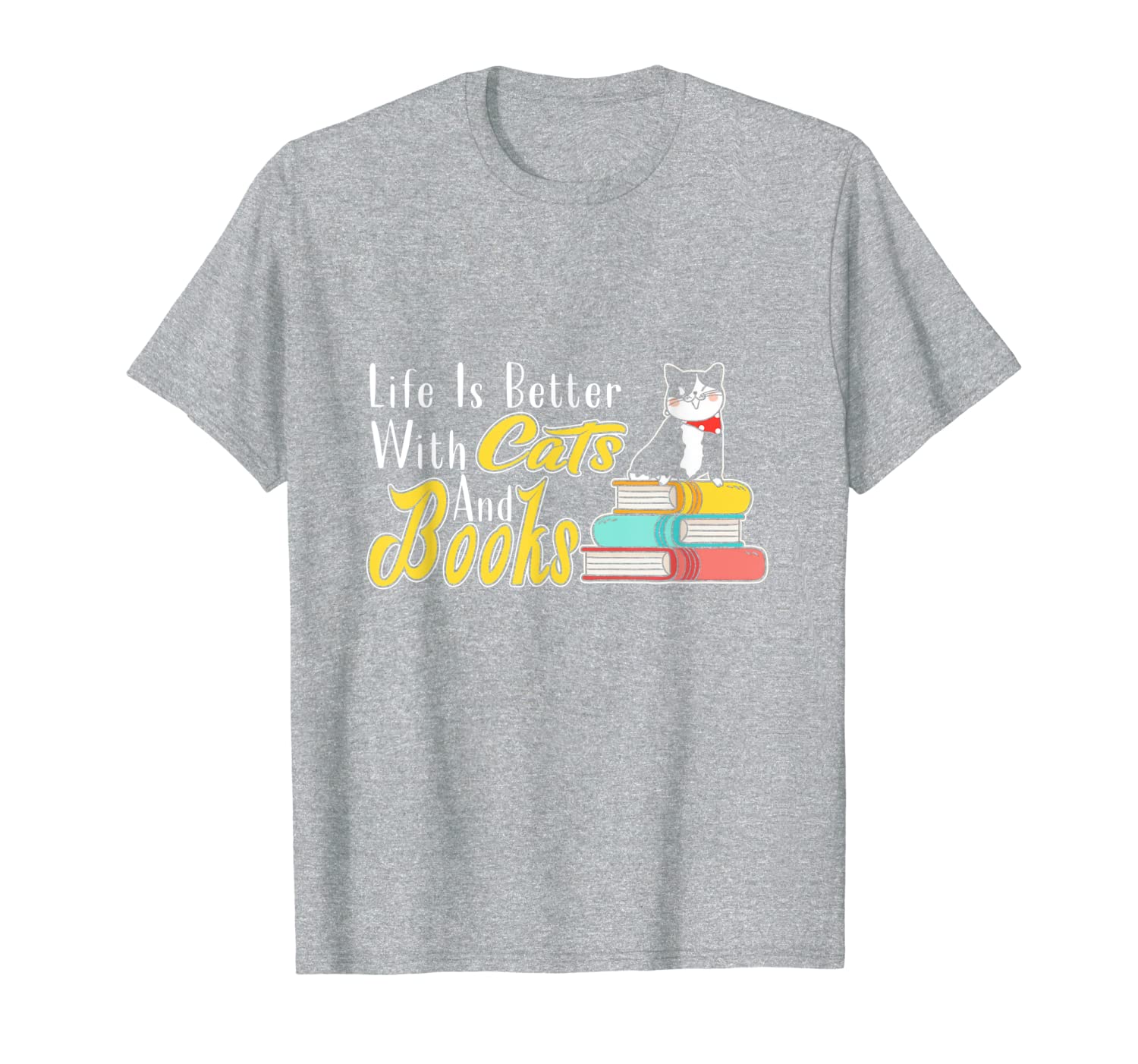 Life Is Better With Cats And Books Shirt Books Cats Lovers-image-702198038