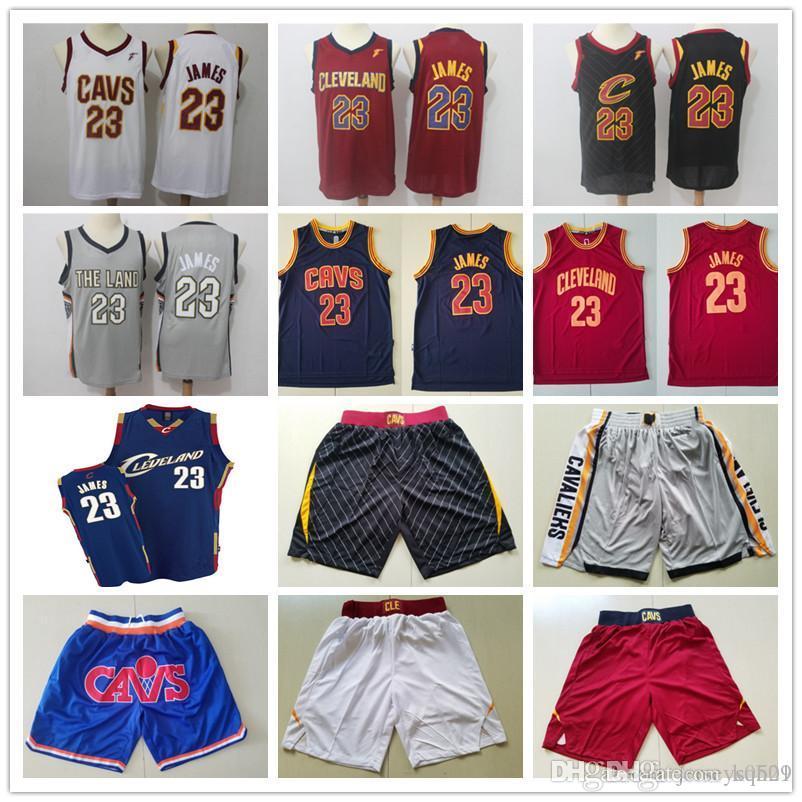 

Mens Cleveland Cavaliers Throwback jerseys LeBron 23 James Basketball Shorts Basketball Jerseys yellow red white blue grey, Black;red