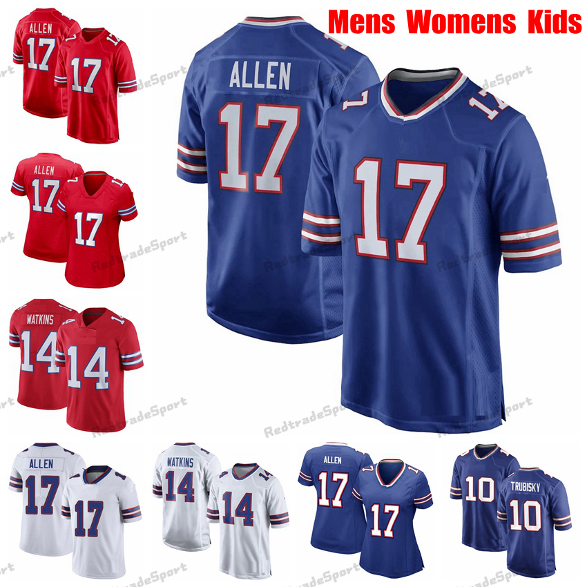 

Mens 17 Josh Allen Tremaine Edmunds Football Jerseys 14 Stefon Diggs 11 Cole Beasley WOMENS 26 Devin Singletary Mitchell Trubisky Oliver Kel, Black;red