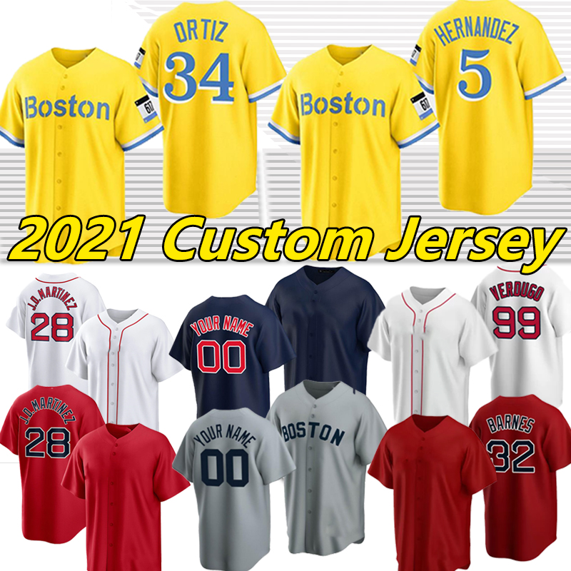 

34 David Ortiz 41 Chris Sale Baseball Jerseys 2021 City Connect 11 Rafael Devers Bogaerts Verdugo Yastrzemski J.D. Betts Martinez sox Custom Jersey, Hongwa flex base