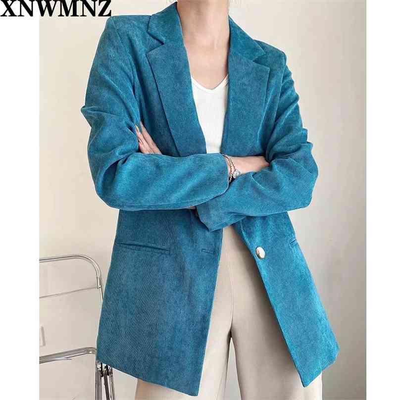 

Fashion Autumn Women Solid Blazers Jackets Work Office Lady Suit Slim Single button Business Female chic Blazer Coat 210520, Sky blue