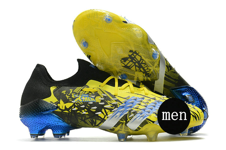 

2021 Predator Freak .1 Low FG men soccer shoes Falcon 21 Generation Knitting mens Football Shoe yellow black blue sliver sport boots