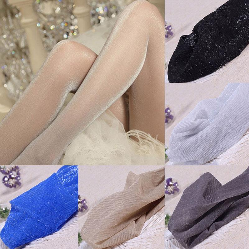 

Socks & Hosiery Fashion Women Ladies Sexy Charming Shiny Pantyhose Glitter Stockings Womens Glossy Thin Tights Summer Autumn 2021, Black