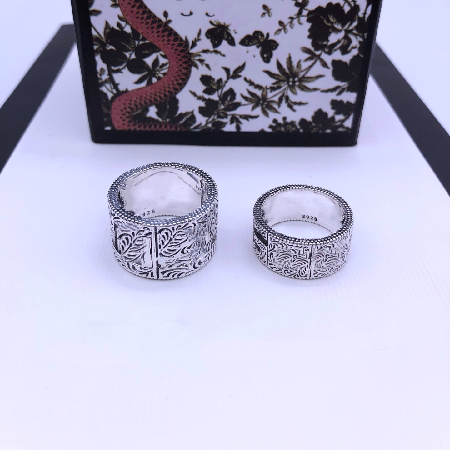 

Top S925 Sterling Silver Ring Couple Valentine Gift Wild Rings Fashion Accessories Supply