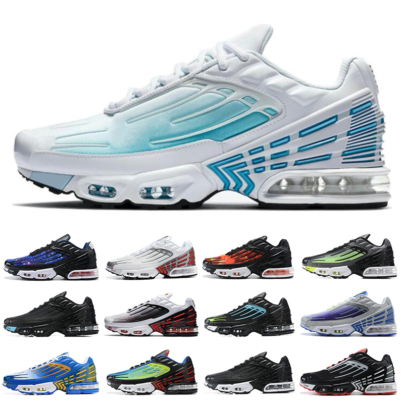 

Fashion Running Shoes Tn Plus 3 Men chaussures III Triple Red White Black Iridescent Hyper Blue Mens Womens Trainers Sneakers Sports 36-45, Triple white 36-45