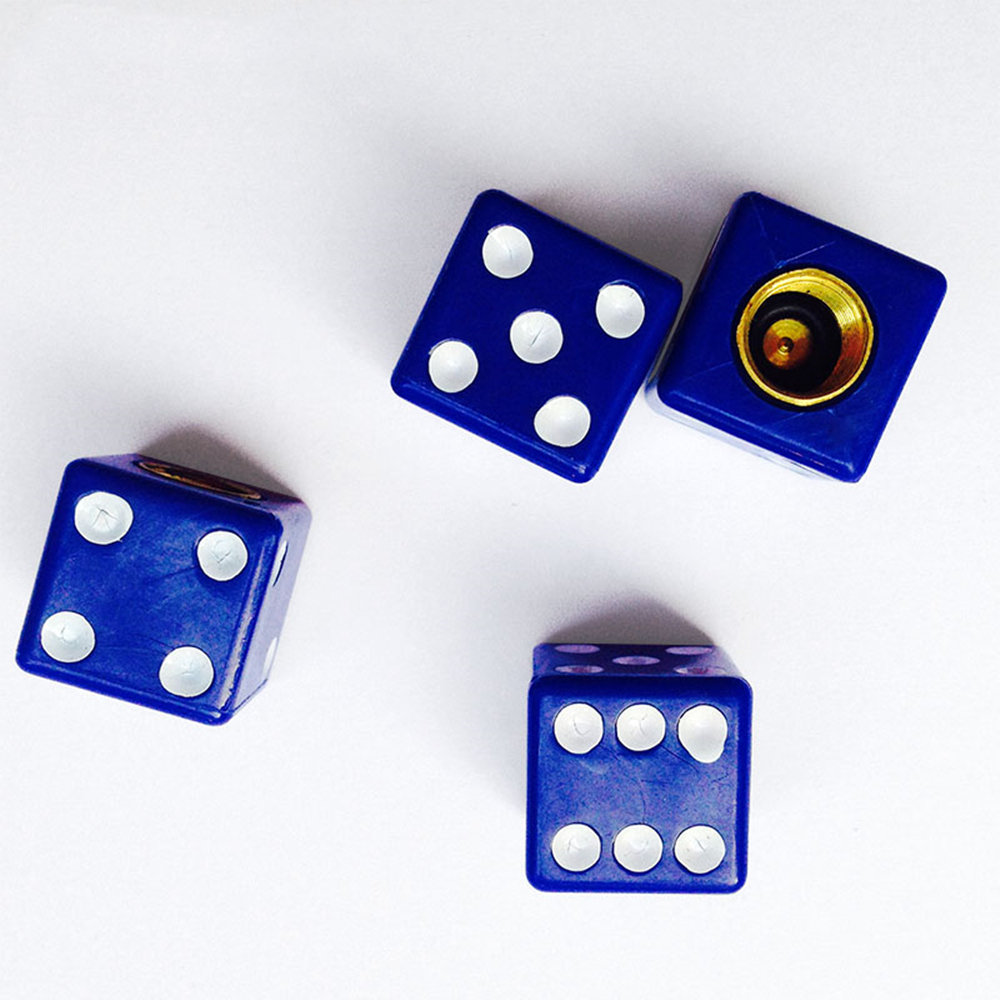 

4 pcs High quality Plastic ABS Dice Novelty Car Tyre Valve Cap