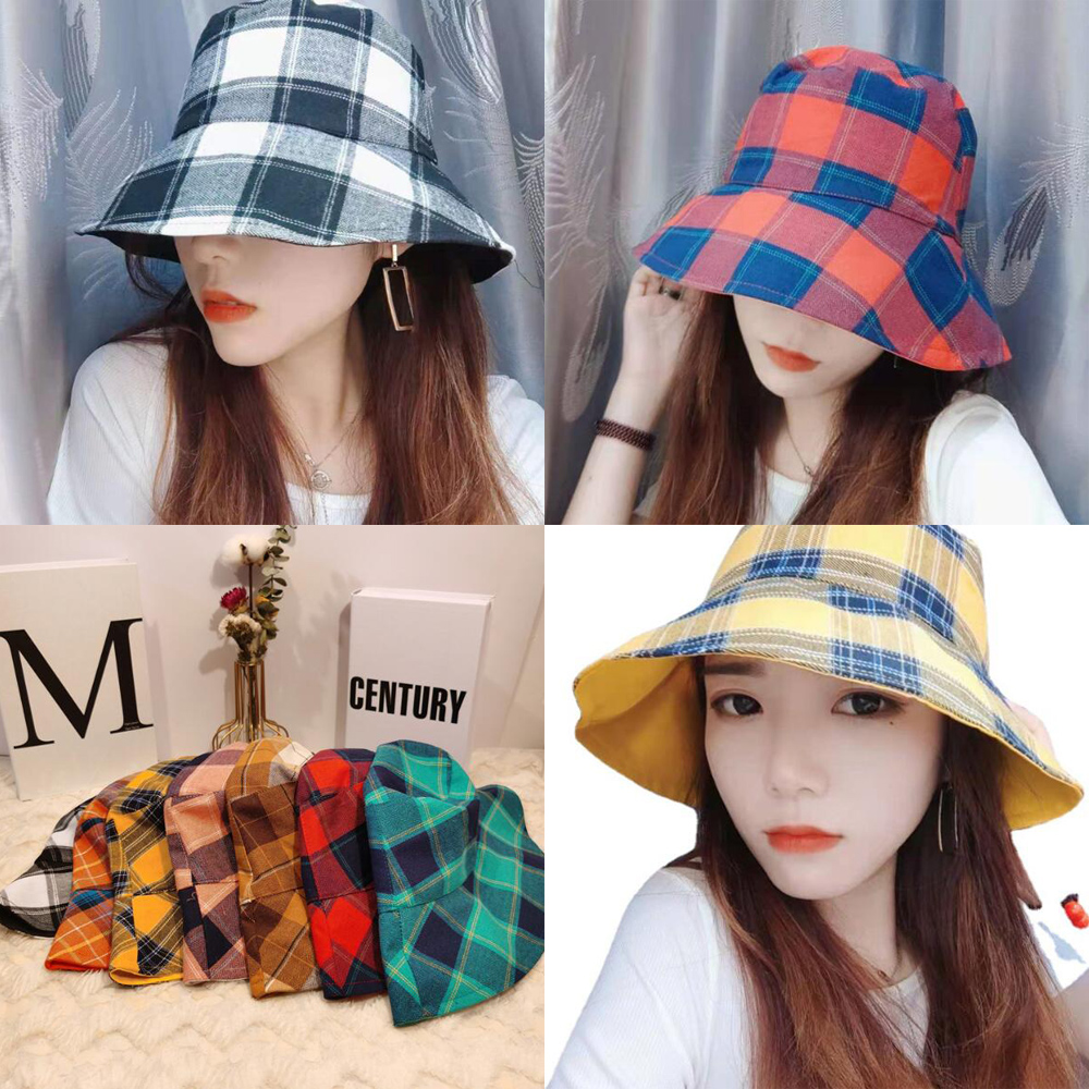 

22ss Double Grid Designer Spring and Summer Fashion Hat Retro All-match Cowboy Men Women Fisherman Sunshade Hats Multicolor Wholesale, #1