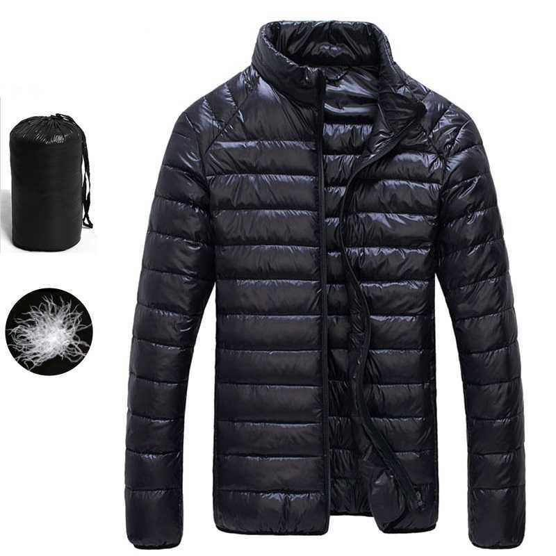 

Winter Ultralight Casual Jacket Men Spring Autumn Portable White Duck Downs Jacket Waterproof Parkas Coat Outwear Plus Size 6XL X0621, Silver
