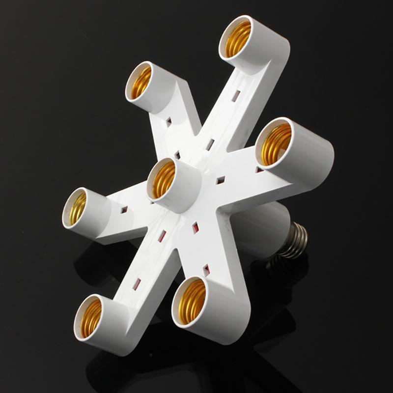 

Lamp Holders & Bases Universal Extender Home Type E27 To 2E27 LED Bulb Adapter Light Plug Socket Base Converter
