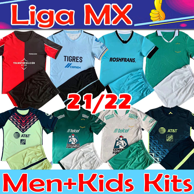 

Liga MX Club América tigres Atlas 2021 2022 soccer jersey Club León Chivas camisetas de Fútbol GIOVANI CACERES B.VALDEZ leon Men Kits kit home away third Football top, Laohu 21 22 away