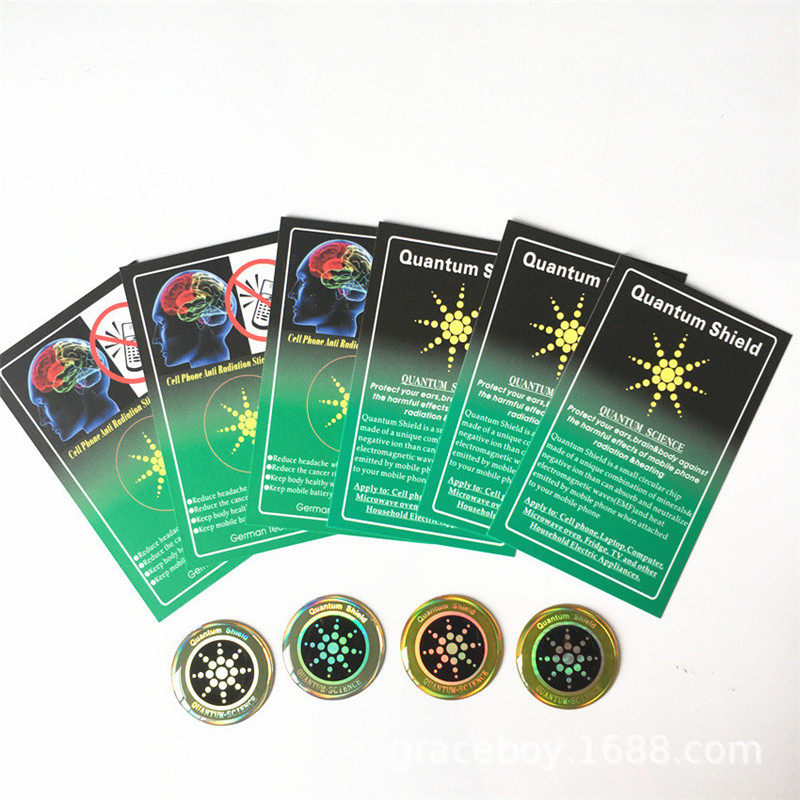 

Advance Gadgets Technology Energy Saver Chip Anti Radiation Sticker Golden quantum shield vinyl for mobile phone 2 colours