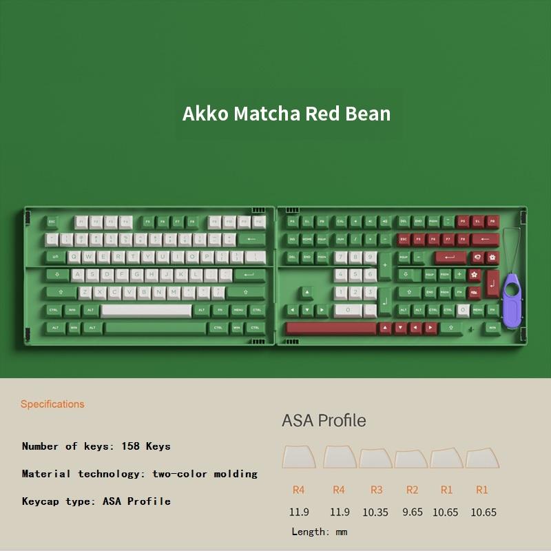 

Keyboards AKKO Matcha Red Bean ASA Profile Keycaps Double-s PBT 158 Key Black Pink Midnight Neon Los Key-cap Mechanical Gaming Keyboard