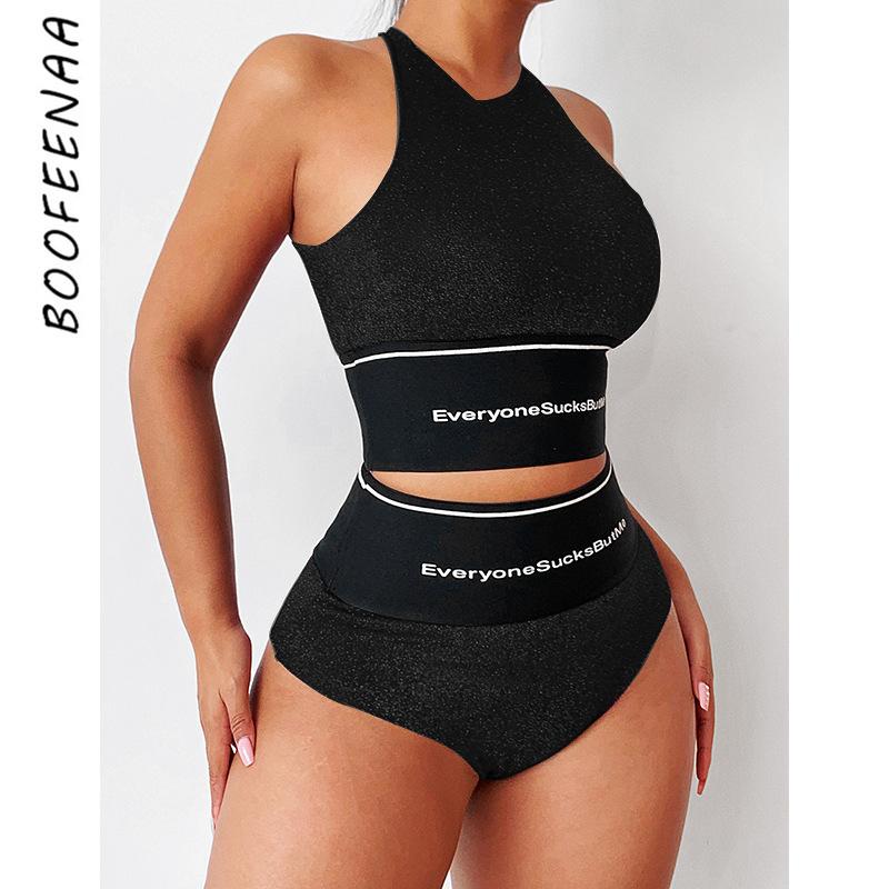 

Women's Tracksuits BOOFEENAA Sportswear Black Two Piece Set Booty Shorts And Crop Top Sexy Outfits For Woman Tracksuit Matching Sets C66-CC1, Gray