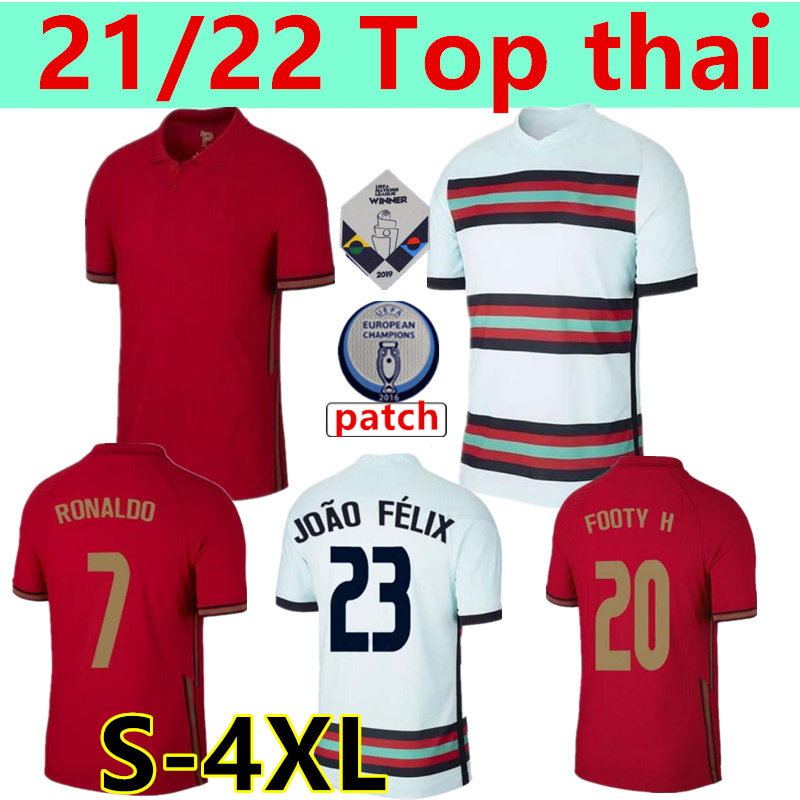 

Size:S-4XL 2021 Portogallo Soccer jerseys RONALDO Bruno Fernandes 20 21 André Silva Joao Felix PEPE NEVES DIOGO J. Rúben Dias Football Shirts kits set, 20/21 home