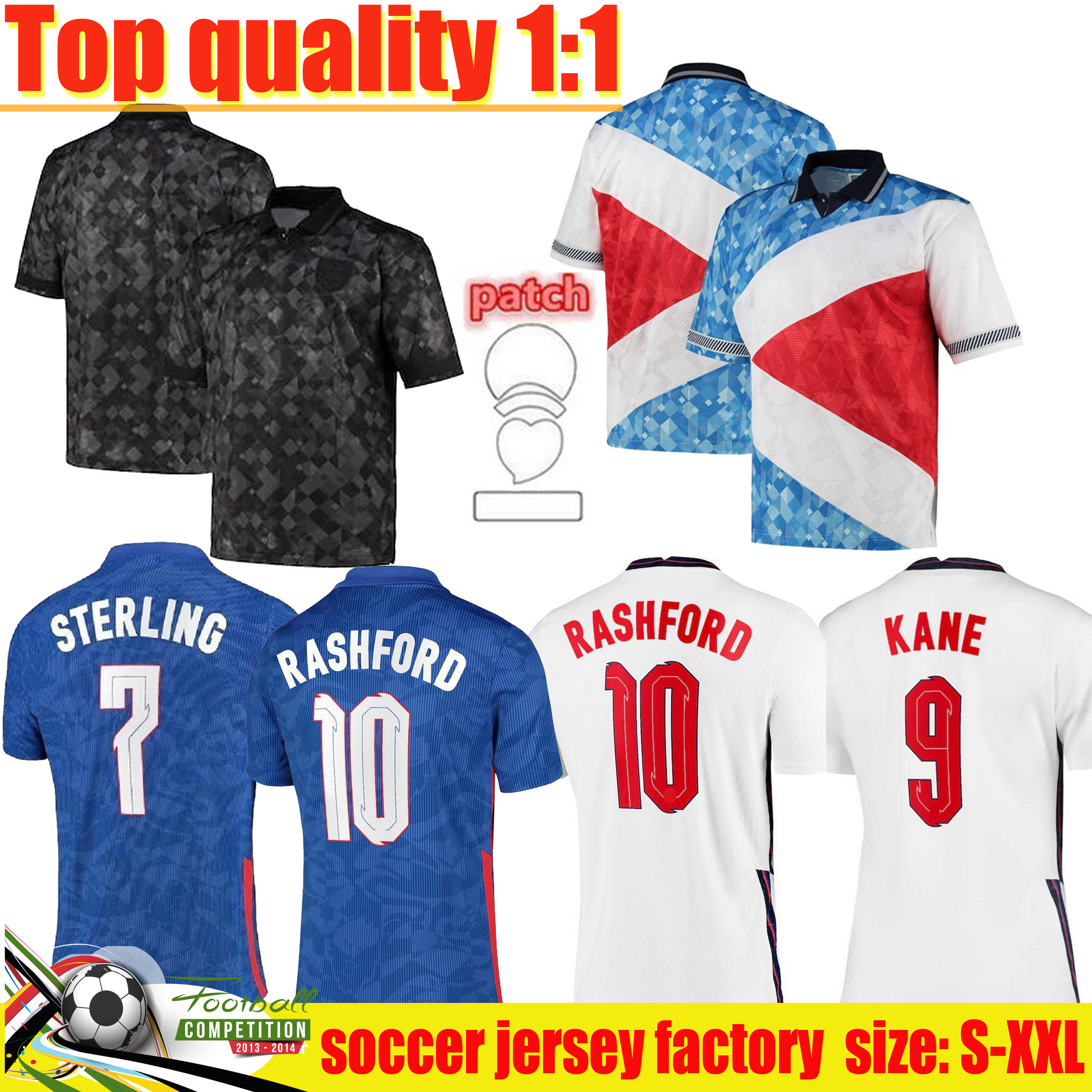 

90 blackout kit Soccer Jersey 20-21 Home Away STERLING KANE RASHFORD SANCHO MOUNT ABRAHAM DELE TOP Quality 20 21 Football Shirt Size S, Green